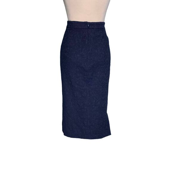 MM. Lafleur The Cobble Hill 2.0 Navy Blue Cotton Jacquard skirt size 1X - Picture 11 of 11